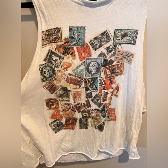 fab'rik Women's Stamps Graphic Cut-off
Tank Top - Picture 2 of 4